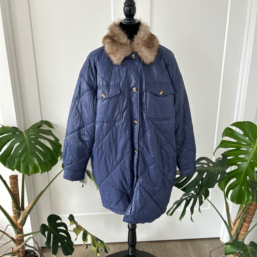 Aerie Quilted Puffy Oversized Coat size Large NWOT